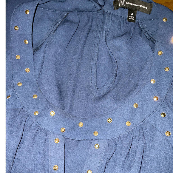 I.N.C. International Concepts Women’s Plus LS Keyhole Halter Top NWT 2X - Picture 5 of 8